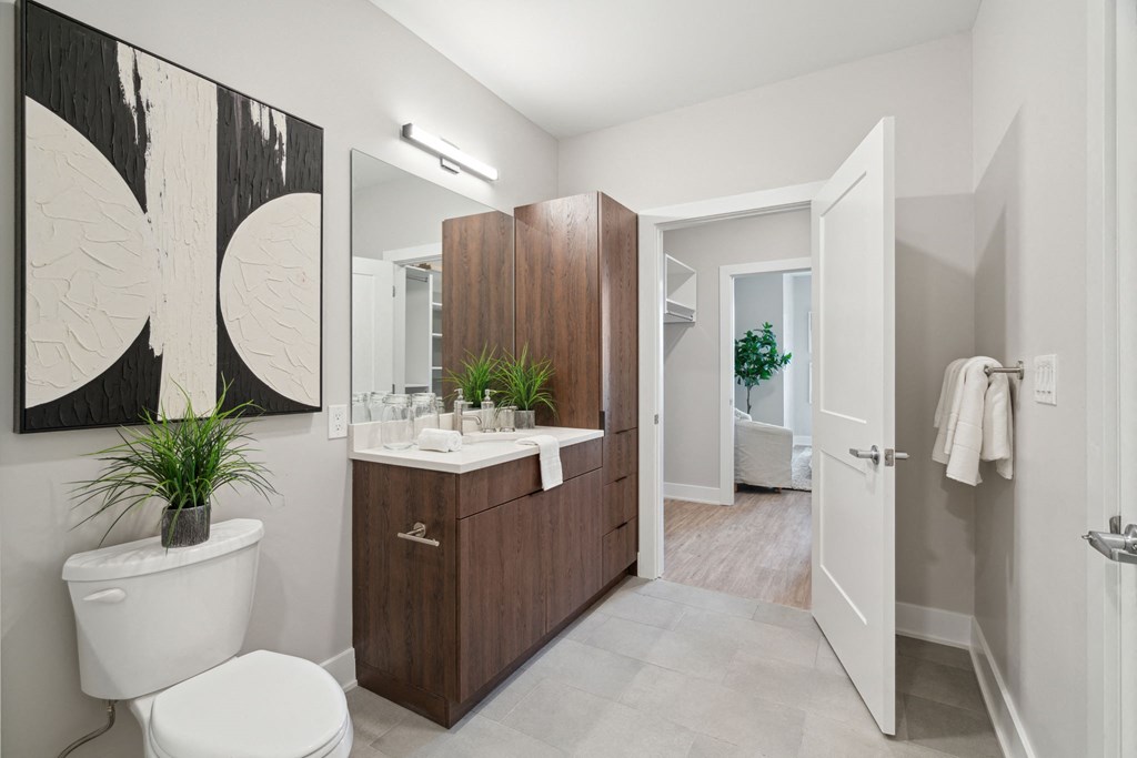 a bathroom with a toilet and a sink and a mirror