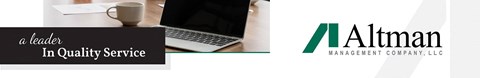 a logo for a website and a laptop on a desk