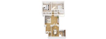Mayfair 2 Bed 1 Bath 3D