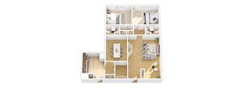 Mayfair 2 Bed 2 Bath 3D