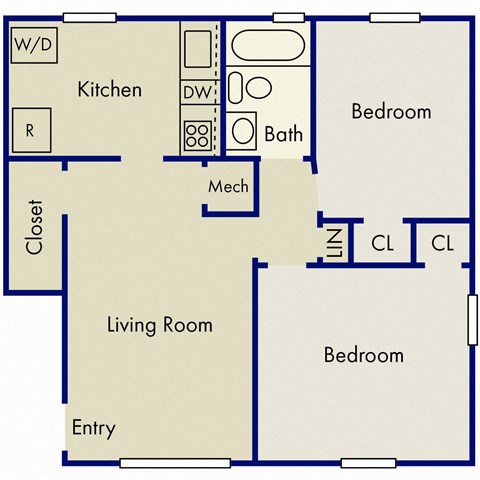 a blueprint of a floor plan for a kitchen and living room