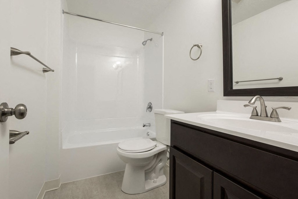 a bathroom with a sink and a toilet and a shower