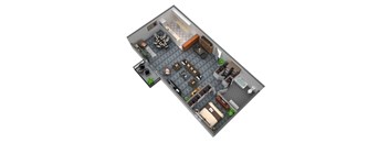 a floor plan of a home with a bedroom and a living room