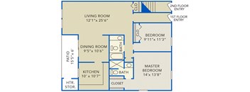 Two Bedroom Two Bath Apartment