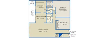 Two Bedroom Two Bath Large Apartment
