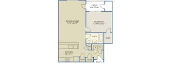 New Construction one bedroom apartment flat