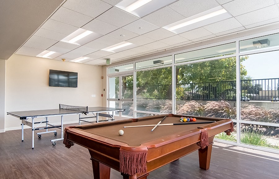 Game room with pool table 