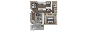 One bedroom floor plan 