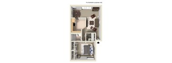 A series of images showing different views of a room with a bed, desk, and chair.
