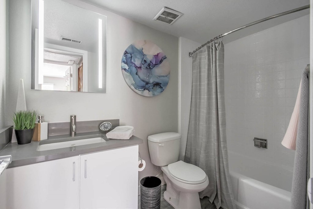 a bathroom with a sink and a toilet and a shower at Park Capitol, Utah