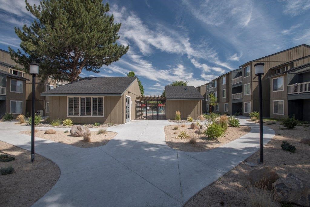 Exterior view of office buildings