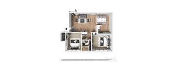 a bedroom floor plan at the residences at silver hill in suitland, md