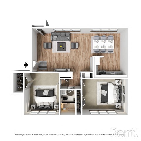 a bedroom floor plan at the residences at silver hill in suitland, md