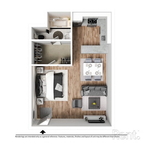 a 1 bedroom floor plan | apartments in garland tx