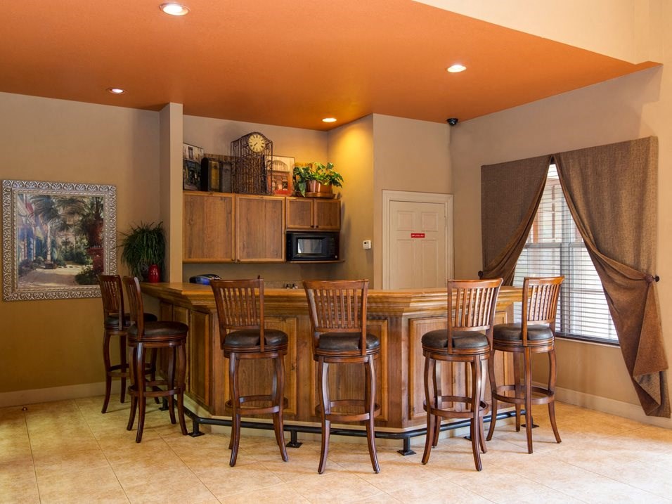 Clubhouse seating near kitchen at Banyan Pointe, Coconut Creek, 33073