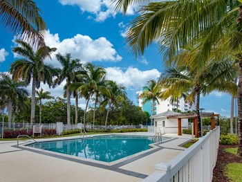 Pool with lounge chairs  Aqua 2800 Apartments in Oakland Park Florida - Photo Gallery 6