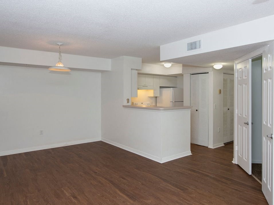 Living room and kitchen area at Banyan Pointe, Florida, 33073