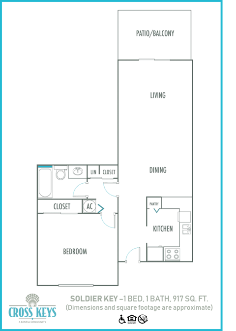 1 bedroom 1 bath B at Cross Keys, North Lauderdale, Florida