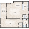 Two bedroom floor plan