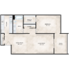 One bedroom floor plan