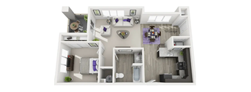 1x1 residence  floor plan