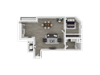 1x1 D floor plan layout