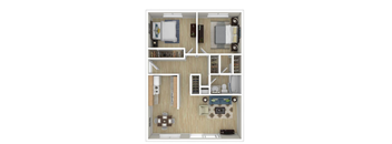 2 Bedroom Floor Plan