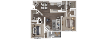 Two bedroom floor plan 