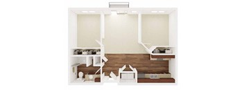 Two bedroom floor plan