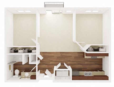 Two bedroom floor plan