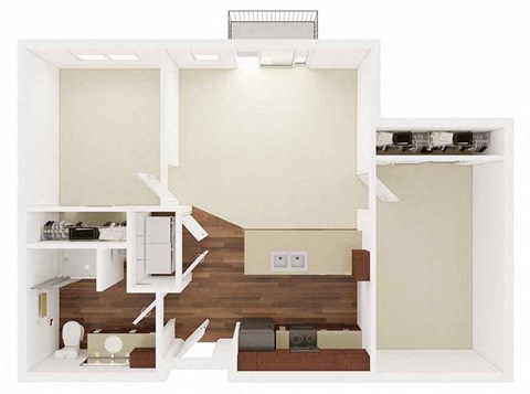 Two bedroom floor plan