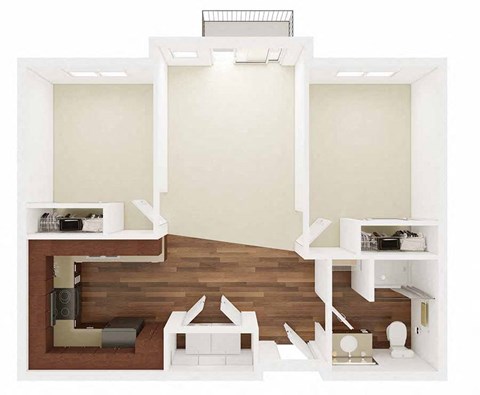 Two bedroom floor plan