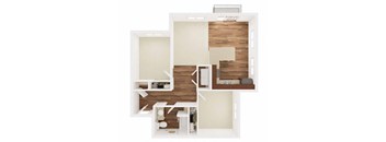 Two bedroom floor plan