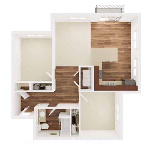 Two bedroom floor plan