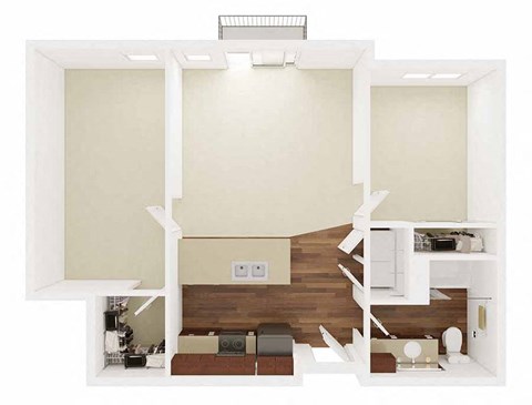 Two bedroom floor plan