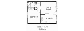 one bedroom floor plan