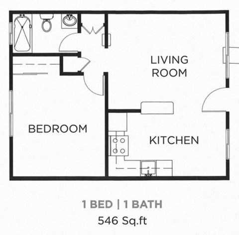 one bedroom floor plan