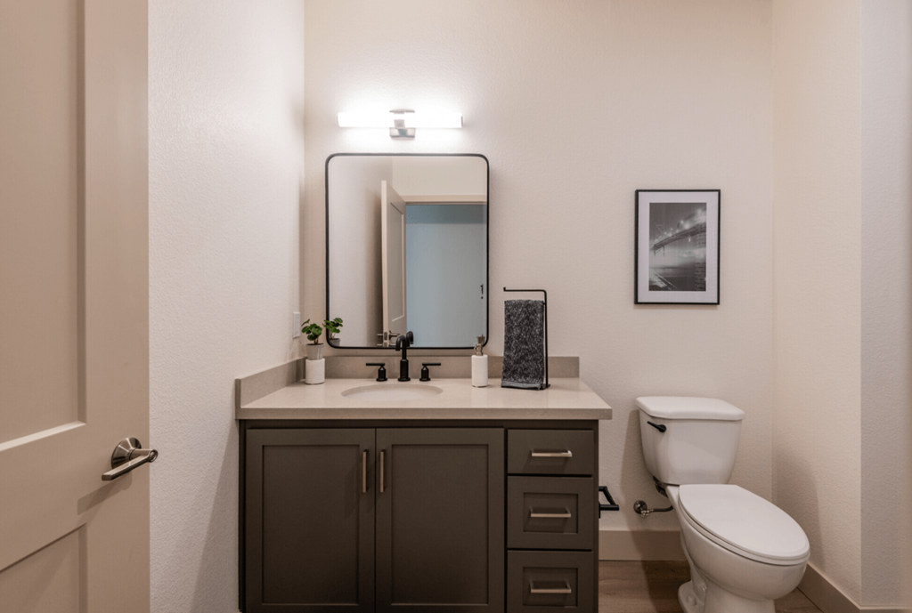 Bathroom vanity with sink