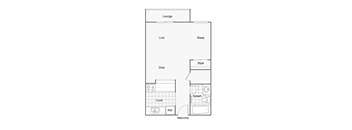 Studio floorplan