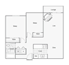 2 bedroom 1 bath floorplan