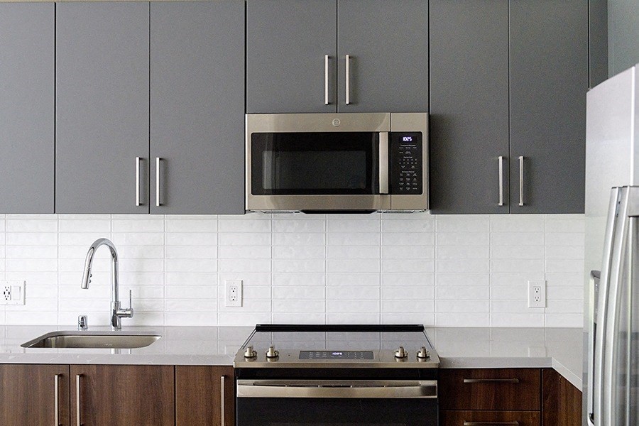The Mansion kitchen area with built in microwave