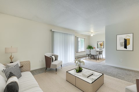 Living room area at TOWNSHIP SHERWOOD, Sherwood, OR