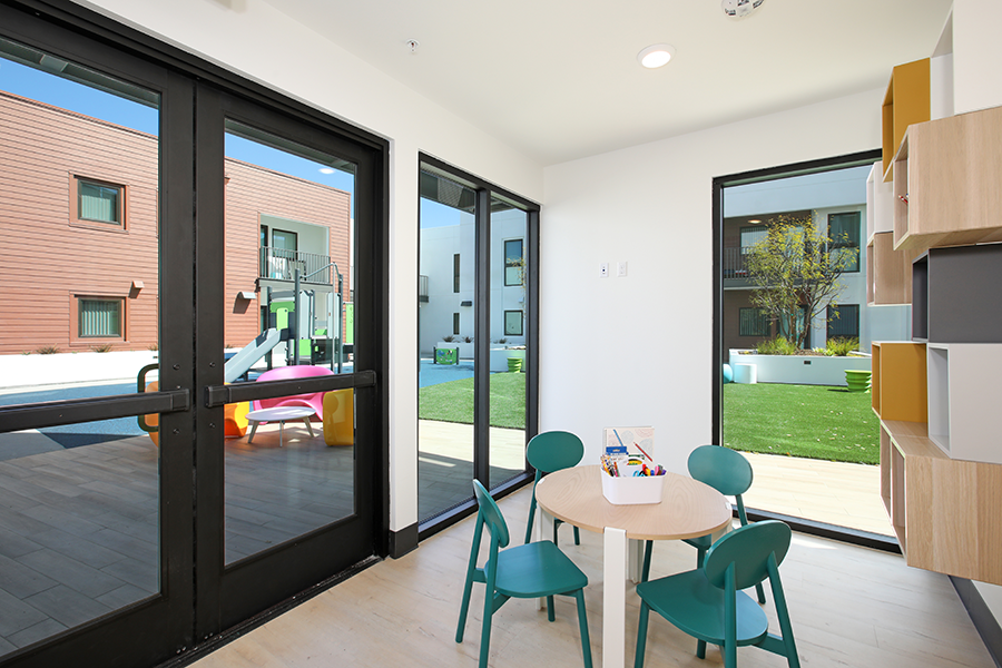 Small craft area next to courtyard