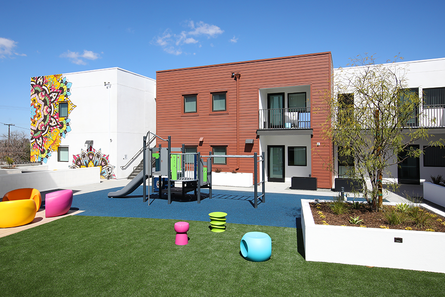 Courtyard and playground area