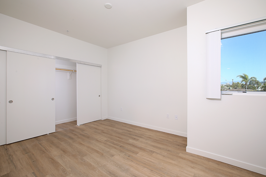 Bedroom with closet space