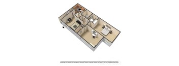 Two bedroom floor plan