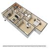 Two bedroom floor plan
