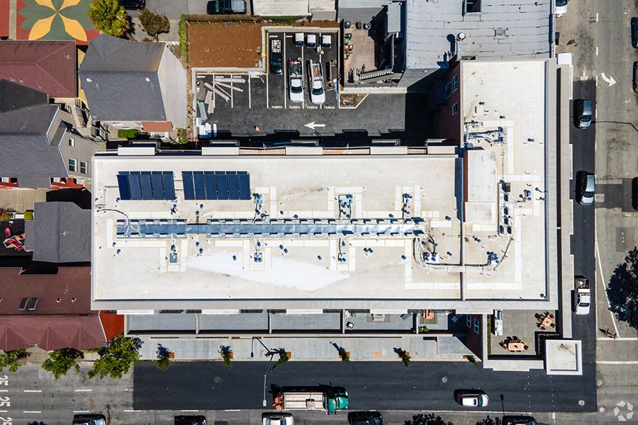 Aerial view of community