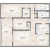 Two bedroom floor plan