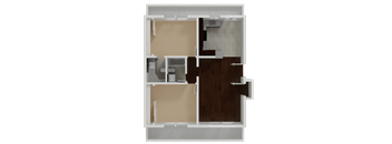 2D floorplan layout for 2 bedroom